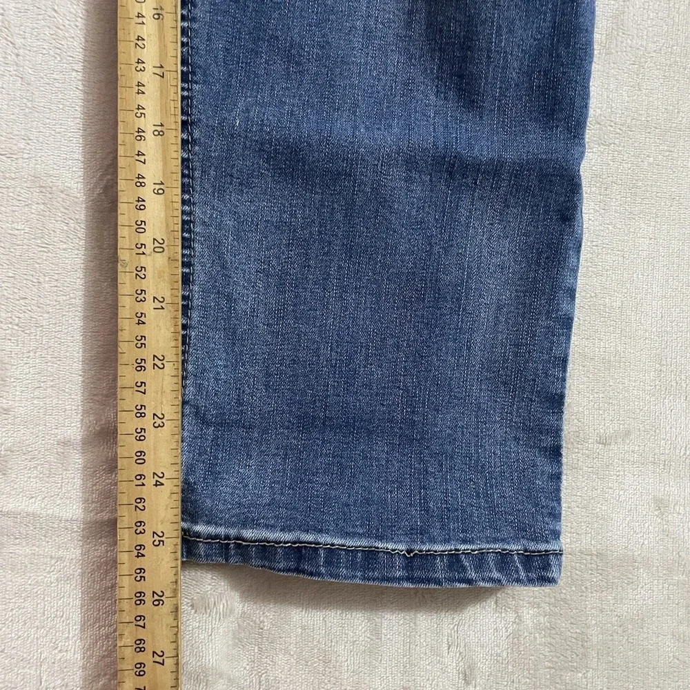 Democracy Jeans Womens Plus 18W Straight Leg‎ Blue Denim Distressed Medium Wash